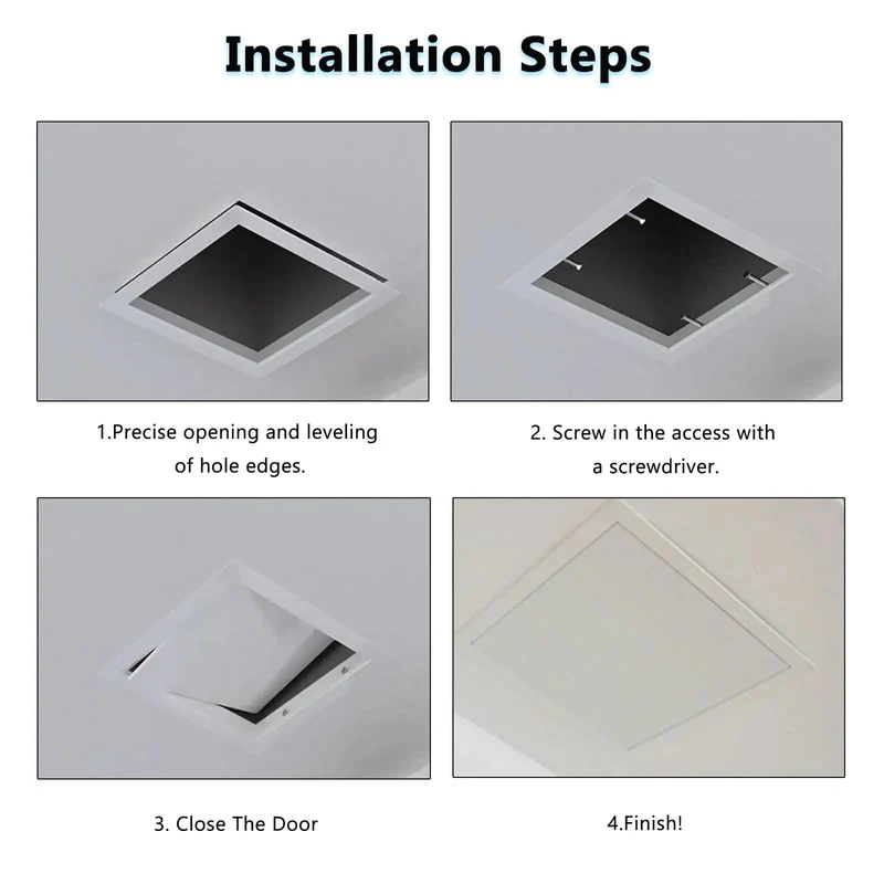 8x8 Heavy Gauge Aluminum Ceiling Access Panel With Smooth White Removable Drywall Cover For Rad Home Reno And Quick Maintenance Fixups Without Any Stress Or Drama