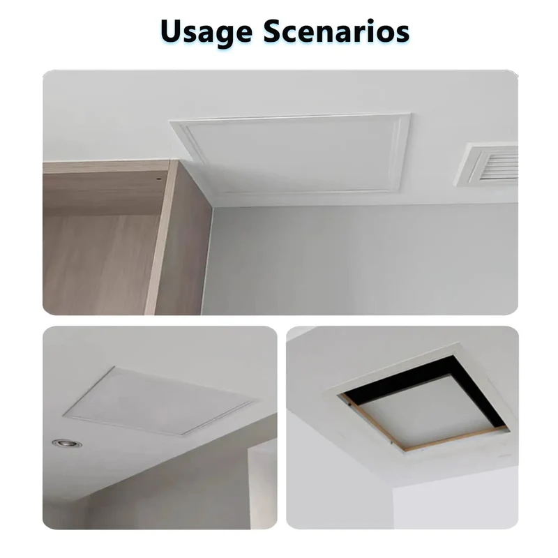8x8 Heavy Gauge Aluminum Ceiling Access Panel With Smooth White Removable Drywall Cover For Rad Home Reno And Quick Maintenance Fixups Without Any Stress Or Drama