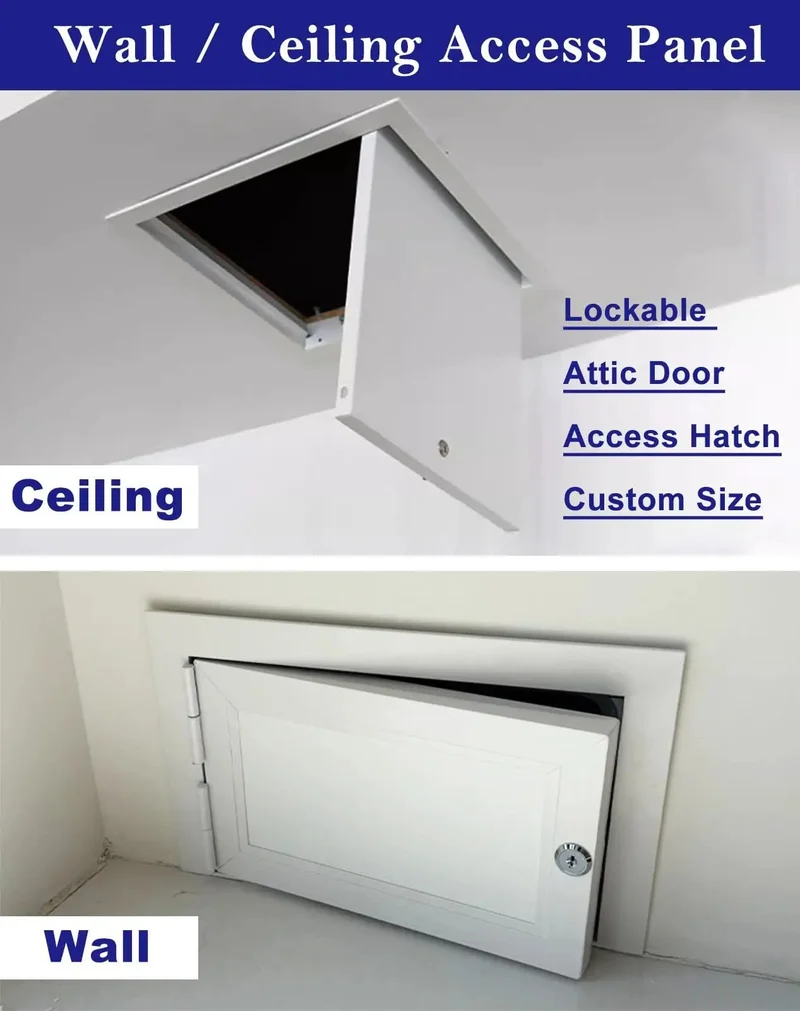Dang Tough Waterproof Steel Access Panel For Interior Walls And Ceilings, Lockable Attic Hatch Cover With Slick Gliding Doors, No Hassle Maintenance Access