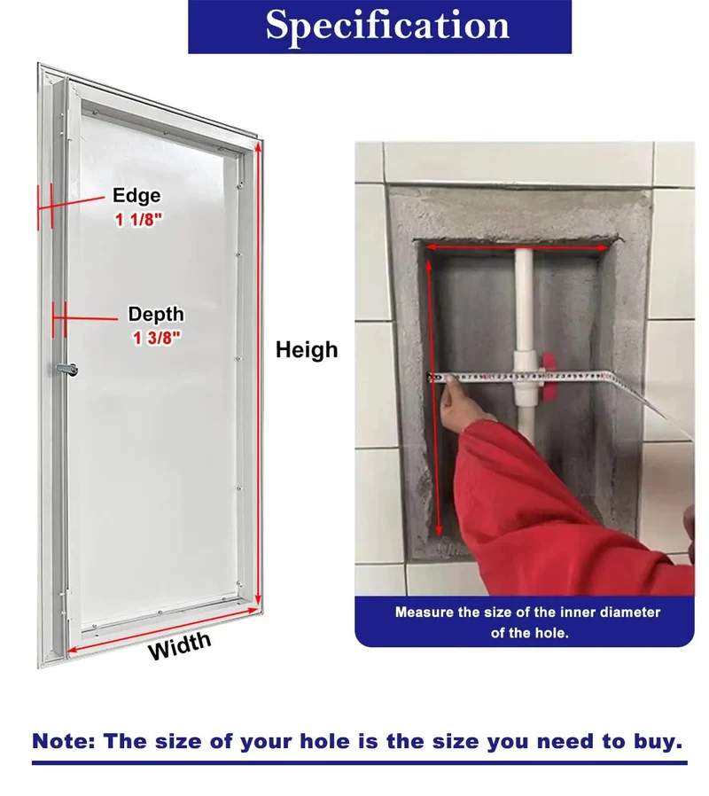Dang Tough Waterproof Steel Access Panel For Interior Walls And Ceilings, Lockable Attic Hatch Cover With Slick Gliding Doors, No Hassle Maintenance Access