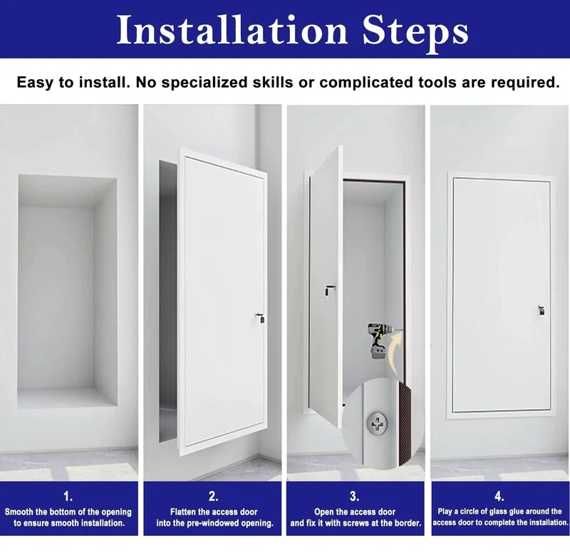 Dang Tough Waterproof Steel Access Panel For Interior Walls And Ceilings, Lockable Attic Hatch Cover With Slick Gliding Doors, No Hassle Maintenance Access