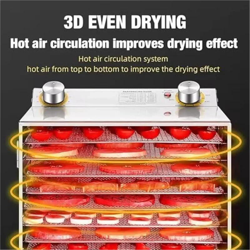 Four Hundred Watt Food Dehydrator With Six Roomy Mesh Trays And Precise Temperature Settings To Dry Beef Jerky Apples And Veggies Easy As Pie While Keeping Your Kitchens Completely Stress Free