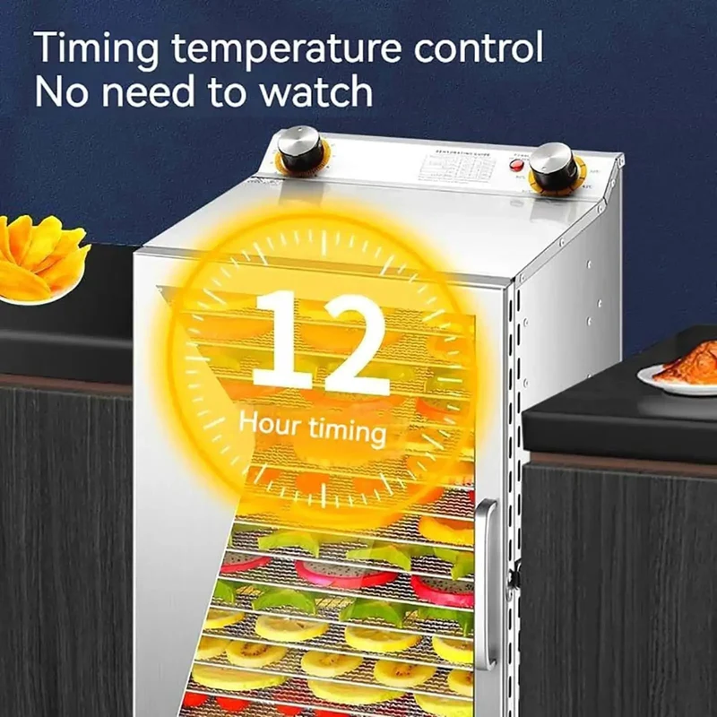Six Tray Food Dehydrator Machine Harnessing Four Hundred Watt Power And Reliable Thermostat For Fast Fruit Vegetable Meat Jerky And Pet Treat Preservation Easy As Pie And Essentially Zero Drama