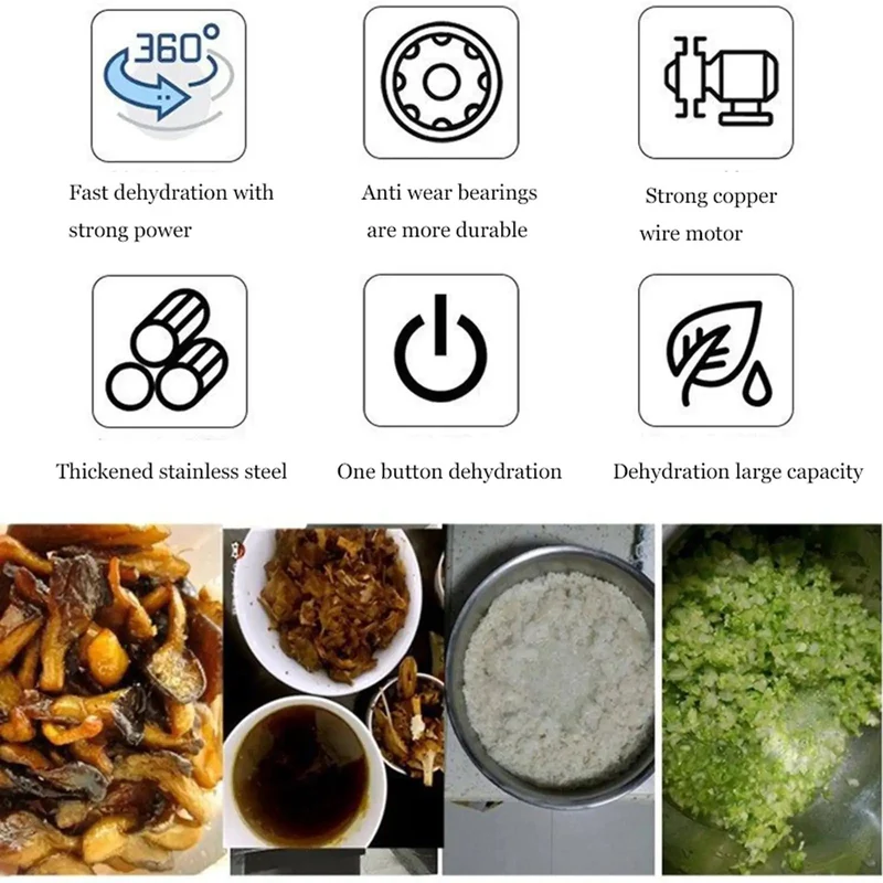 Slick Stainless Steel Vegetable Water Extractor With No Sweat Centrifugal Drying For Crisp Leafy Greens And Fresh Cabbage Compact Electric Salad Spinner Hella Handy For Daily Meal Prep