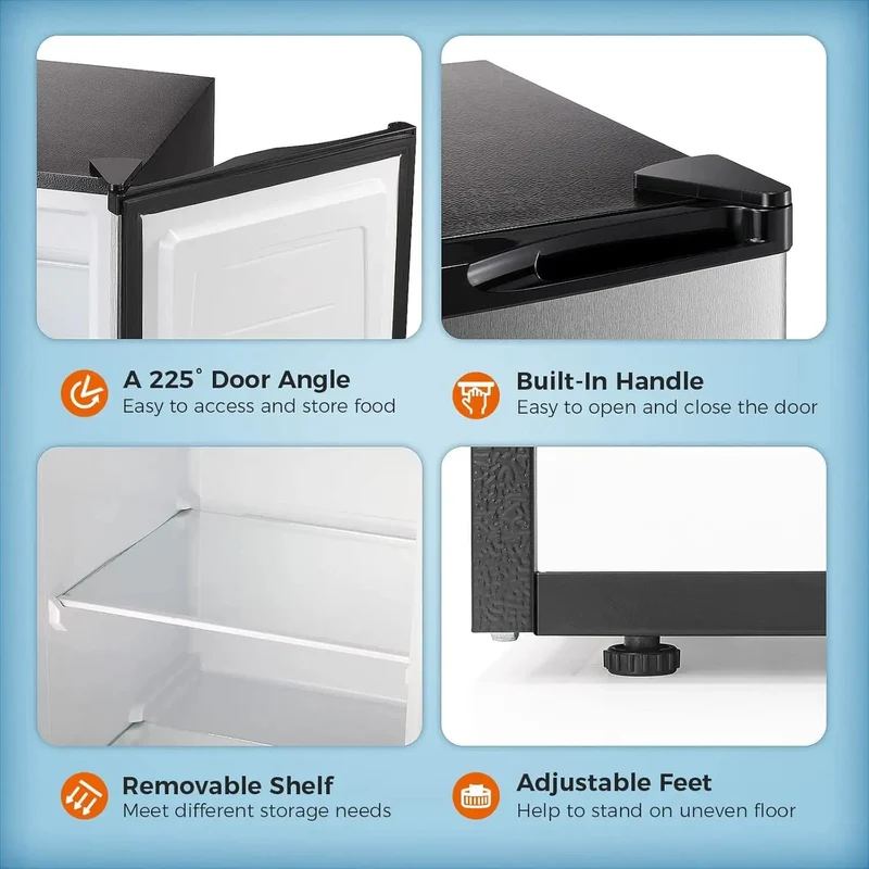 Slick Compact 3 Cubic Feet Upright Freezer In Matte Black Housing With Two Slide Out Shelves Designed For Hassle Free Storage Of Meat Seafood Ice Cream And Breast Milk While Keeping Your Daily Grocery Hauls Chilled And Easily Accessible