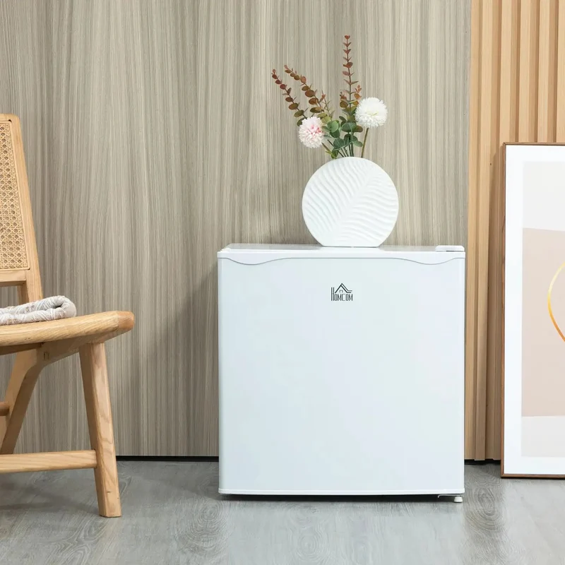Hella Quiet 1.1 Cu Ft Countertop Upright Mini Freezer In Snazzy Steel White With Removable Shelves And Reversible Door For Dorms Apartments Offices And Homes Plush Storage Inside