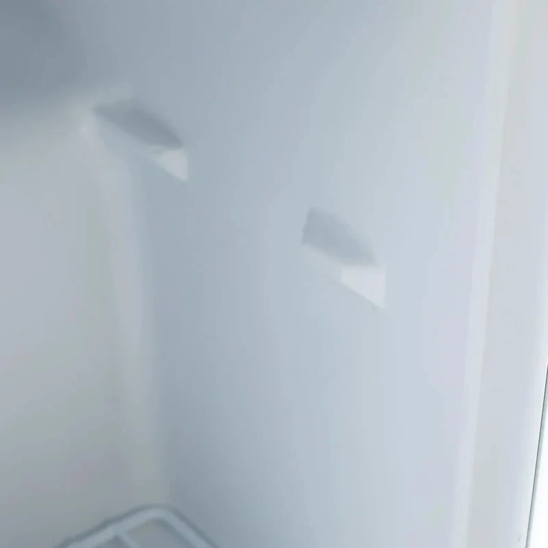 Hella Quiet 1.1 Cu Ft Countertop Upright Mini Freezer In Snazzy Steel White With Removable Shelves And Reversible Door For Dorms Apartments Offices And Homes Plush Storage Inside