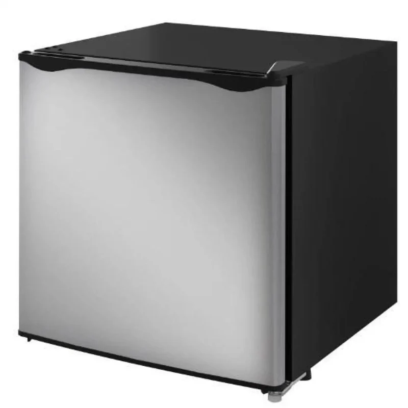 Slick Compact Upright Freezer Sweet Countertop Mini Fridge Silver 1.1 Cu Ft Storage No Sweat Adjustable Temp Smooth Quiet Compressor Runs Perfect For Tight Dorm Spots Apartments And Desk Setups