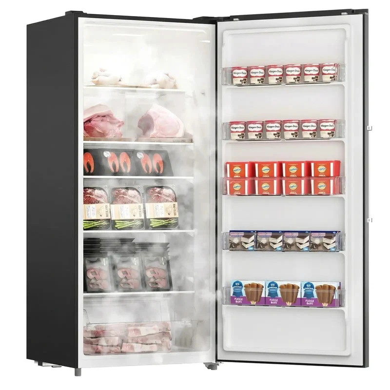 21.2 Cu Ft Convertible Upright Freezer Frost Free Space Saver That Works Wonders For Big Families Quiet Energy Star Rated Appliance Perfect For Extra Meat Storage And Smart Kitchen Upgrades With Smooth Operation And Reliable Performance Daily.