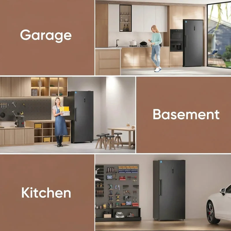 21.2 Cu Ft Convertible Upright Freezer Frost Free Space Saver That Works Wonders For Big Families Quiet Energy Star Rated Appliance Perfect For Extra Meat Storage And Smart Kitchen Upgrades With Smooth Operation And Reliable Performance Daily.