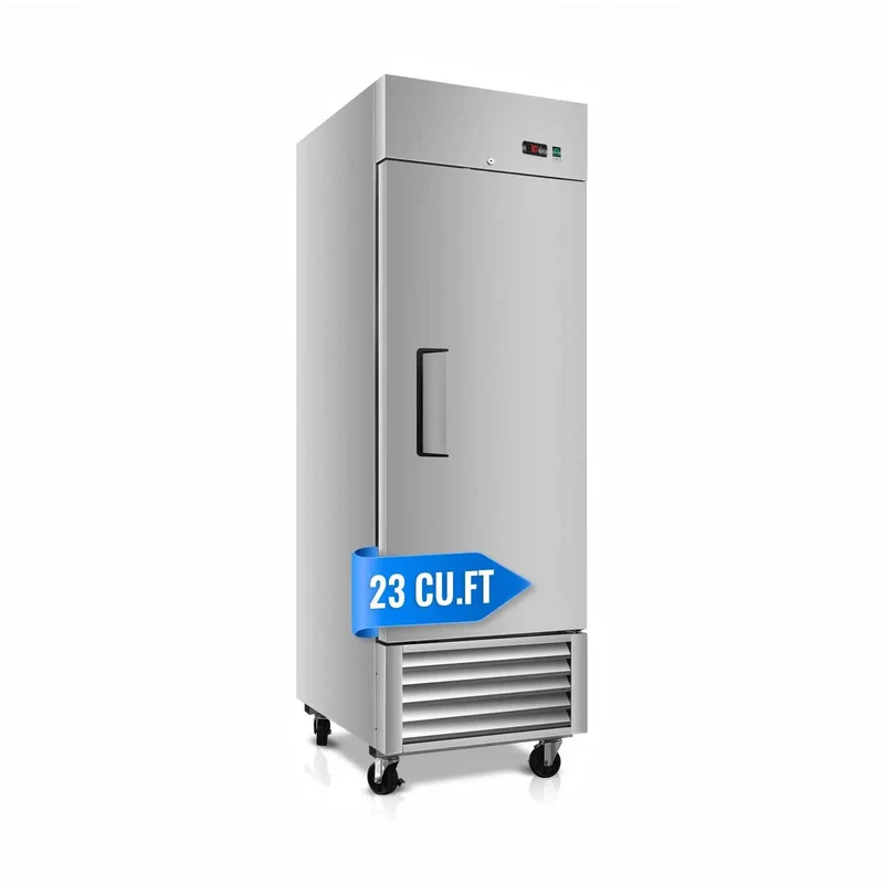 Tough As Nails 27 Wide Commercial Freezer 23 Cubic Ft Stainless Steel Reach In Upright Freezer With Whisper Quiet Motor And Beefy Adjustable Shelves Energy Efficient Design With Digital Temp Control Workhorse For Restaurant Bar Shop