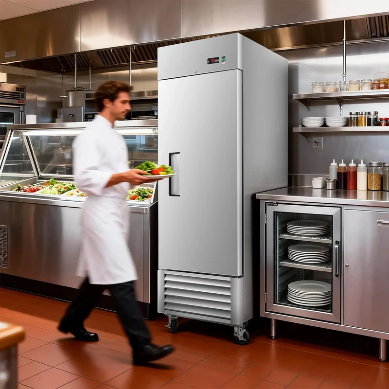 Tough As Nails 27 Wide Commercial Freezer 23 Cubic Ft Stainless Steel Reach In Upright Freezer With Whisper Quiet Motor And Beefy Adjustable Shelves Energy Efficient Design With Digital Temp Control Workhorse For Restaurant Bar Shop