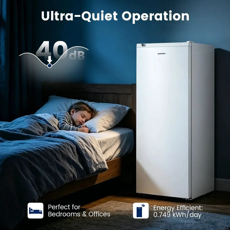 Slick 6.5 Cubic Foot Upright Freezer In Clean White Brings No Sweat Space Saving Vibes Straight To Apartments Dorms And Offices With Plenty Of Vertical Storage That Really Pulls Its Weight Without Hogging Your Entire Floor