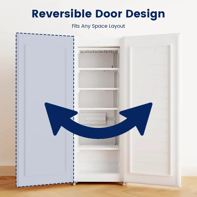 Slick 6.5 Cubic Foot Upright Freezer In Clean White Brings No Sweat Space Saving Vibes Straight To Apartments Dorms And Offices With Plenty Of Vertical Storage That Really Pulls Its Weight Without Hogging Your Entire Floor
