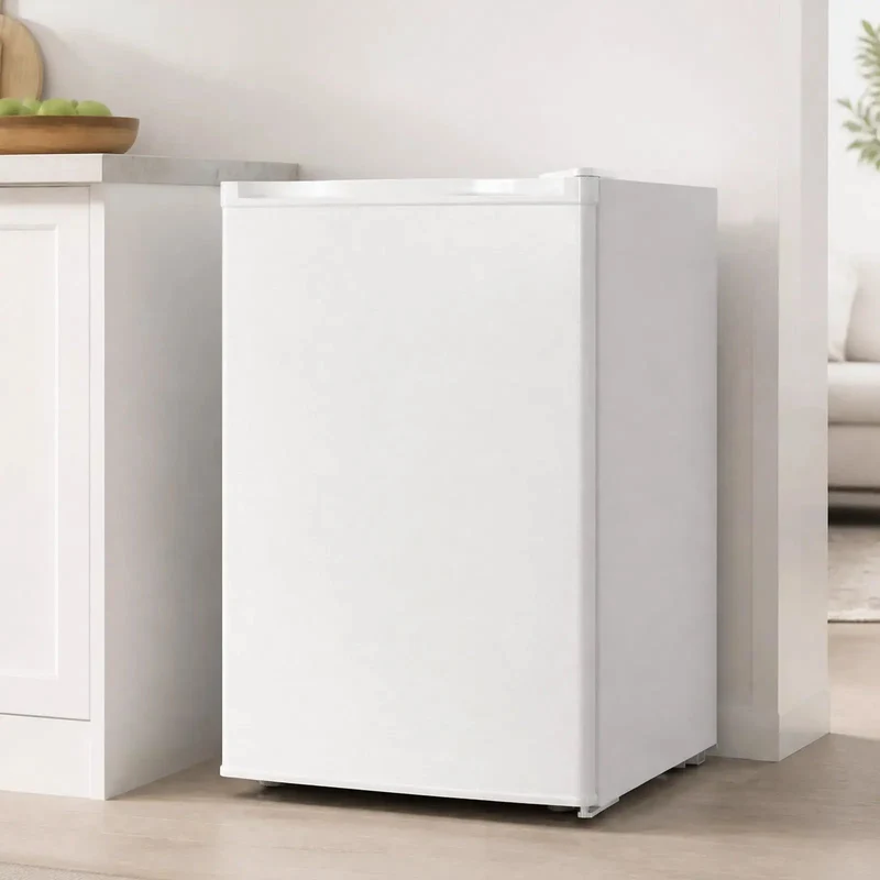 White 3.0 Cu Ft Upright Freezer With 7 Adjustable Temp Settings Compact Mini Freezer Space Saving Storage Solution Perfect For Dorms Apartments Kitchens And Garages Sleek And Solid Design That Handles Your Frozen Goodz Without Breaking A Sweat