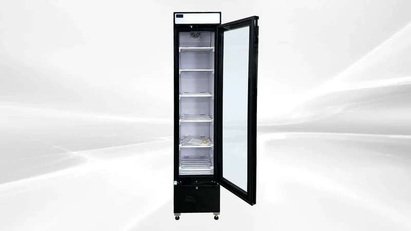 Commercial Upright Showcase Freezer 6.5 Cu Ft Single Glass Door Digital Temp Control Led Interior Light Heavy Duty Merchandiser For Cafe Restaurant Beer And Drinks Hella Reliable Etl Listing