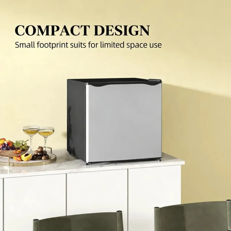 Compact Upright Freezer Silver 1.1 Cu Ft Countertop Mini Freezer Solid Pick For Dorms And Offices Featuring An Ultra Quiet R600a Compressor Simple Thermostat Dial And Removable Crate Straight Up Brilliant