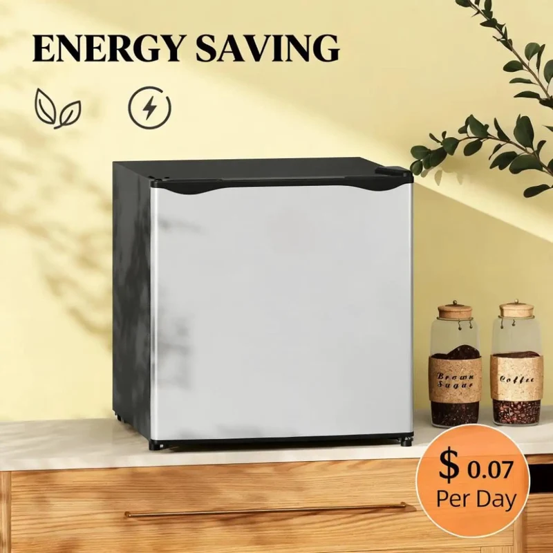 Compact Upright Freezer Silver 1.1 Cu Ft Countertop Mini Freezer Solid Pick For Dorms And Offices Featuring An Ultra Quiet R600a Compressor Simple Thermostat Dial And Removable Crate Straight Up Brilliant