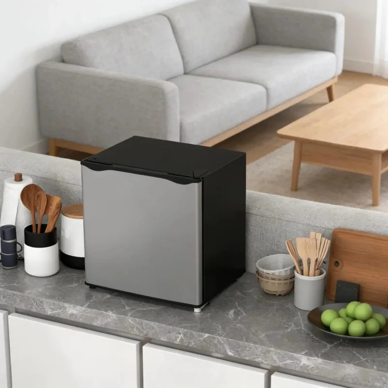 Compact Upright Freezer Silver 1.1 Cu Ft Countertop Mini Freezer Solid Pick For Dorms And Offices Featuring An Ultra Quiet R600a Compressor Simple Thermostat Dial And Removable Crate Straight Up Brilliant