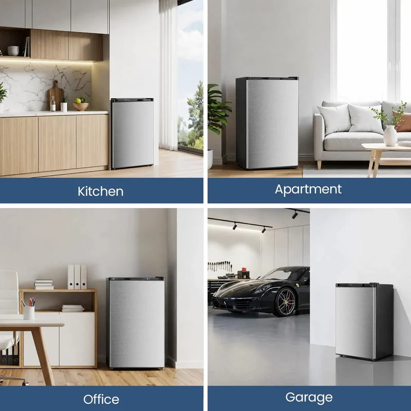 Compact 3.0 Cu Ft Upright Freezer In Silver With Moveable Shelves And A Lean Vertical Build Made For Tight Apartments Or Small Kitchens Straight Up The Slick Little Cold Storage Workhorse You Really Want That Frees Up Counter Space