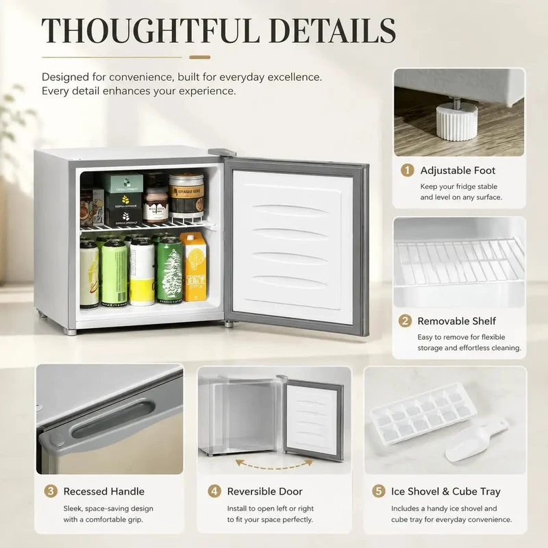 1.1 Cu Ft Compact Mini Freezer Solid Upright Build Slides Right Into Tight Dorm Rooms Or Offices Storing Meats Fresh Fish And Ice With Zero Hassle Cooling Tech