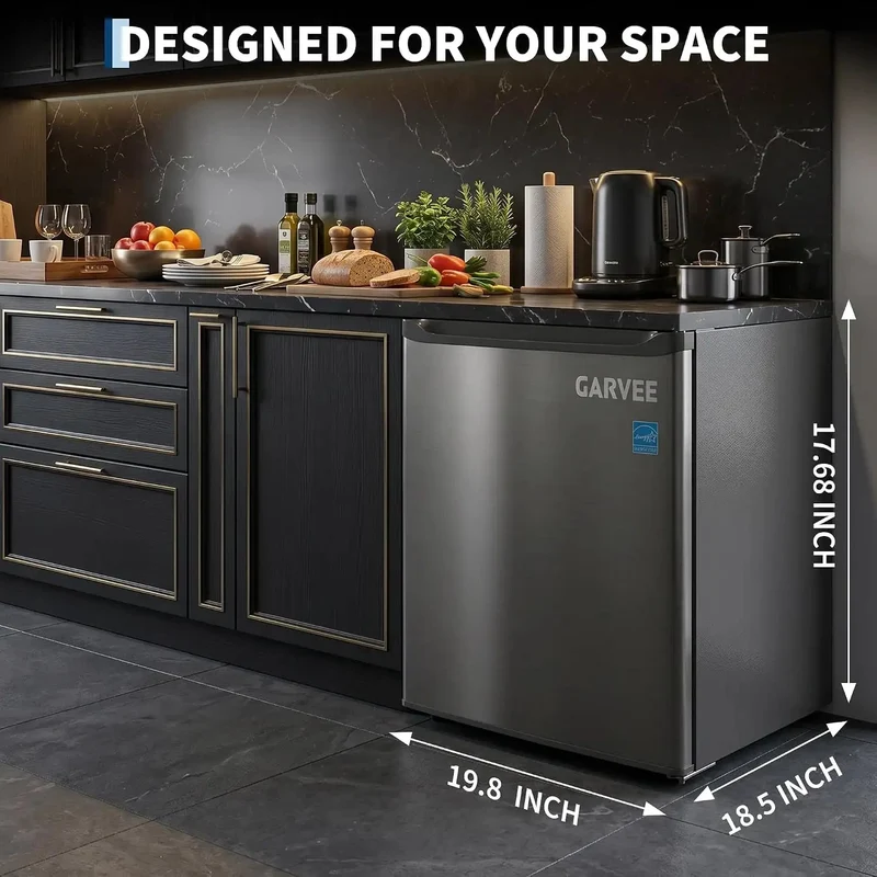 Compact Upright Freezer 1.1 Cubic Foot Stainless Steel Mini Cooler Slick Countertop Design For Dorm Rooms Offices And Apartments With Go To Temp Dial For Frozen Snacks