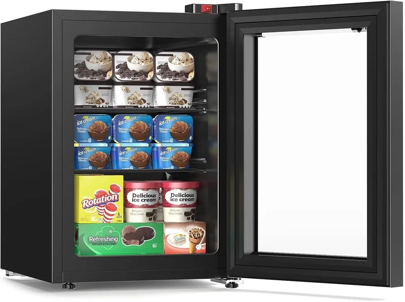 Game Changer 2.3 Cubic Foot Compact Upright Freezer With Seven Flexible Temperature Settings For Keeping Meats Dairy And Ice Cream Lock Tight In Your Kitchen Or Basement Setup Quiet Operation