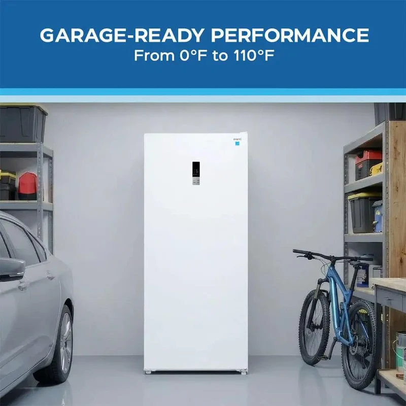 21 Cu Ft Frost Free Convertible Upright Freezer With Turbo Freeze And MaxxSpace Insulation Garage Ready Energy Star White Freestanding Reversible Door Built Tough No Sweat Setup For Real World Freezing