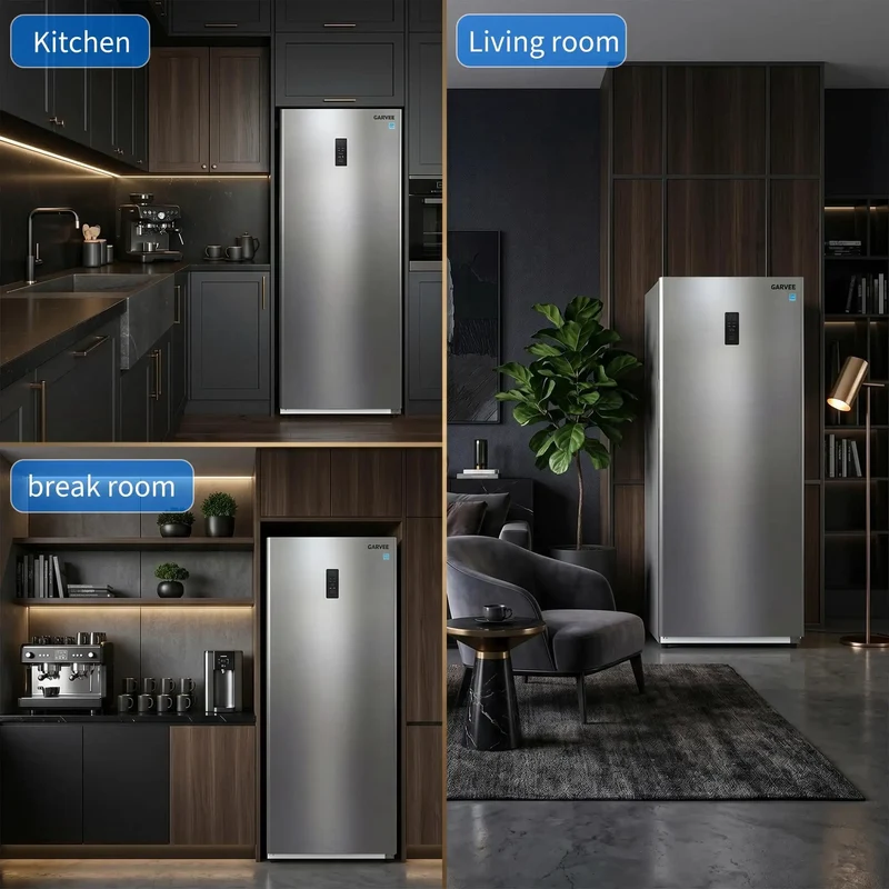Frost Free Upright Freezer Single Door Stand Up 20 Cubic Feet For Bulk Storage And Frozen Meals Space Saving Vertical Setup Ideal For Home Garage Or Kitchen No Frost Headache For Bulk Hauls