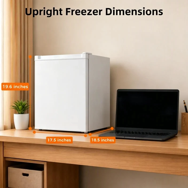 Compact 1.1 Cu Ft Upright Mini Freezer In Bright White For Dorms Small Apartments And Garages Fast Freeze Tech Keeps Your Cold Stash Frosty While Taking Zero Footprint Off The Kitchen Floor