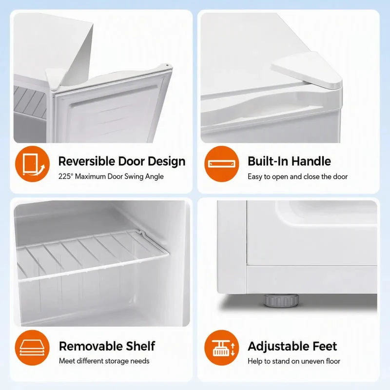 Compact 1.1 Cu Ft Upright Mini Freezer In Bright White For Dorms Small Apartments And Garages Fast Freeze Tech Keeps Your Cold Stash Frosty While Taking Zero Footprint Off The Kitchen Floor