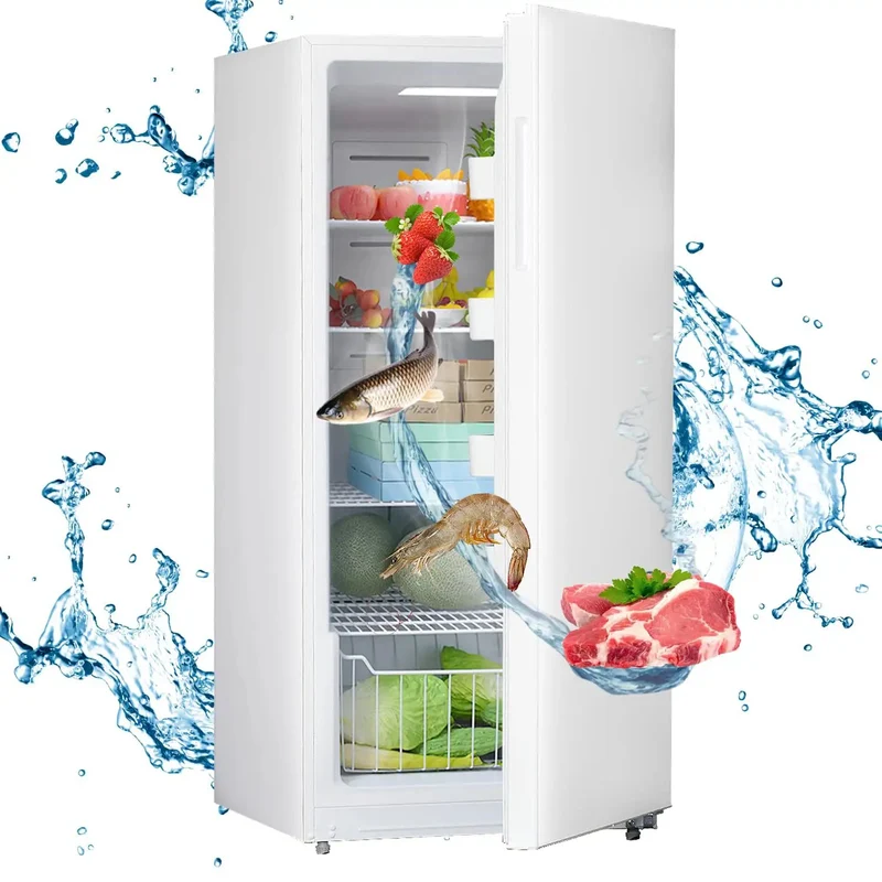 Hella Spacious 13 Point 8 Cubic Foot Upright Freezer Frost Free Stand Up Convertible Refrigerator Garage Ready Deep Cold Storage Single Door Auto Defrost White
