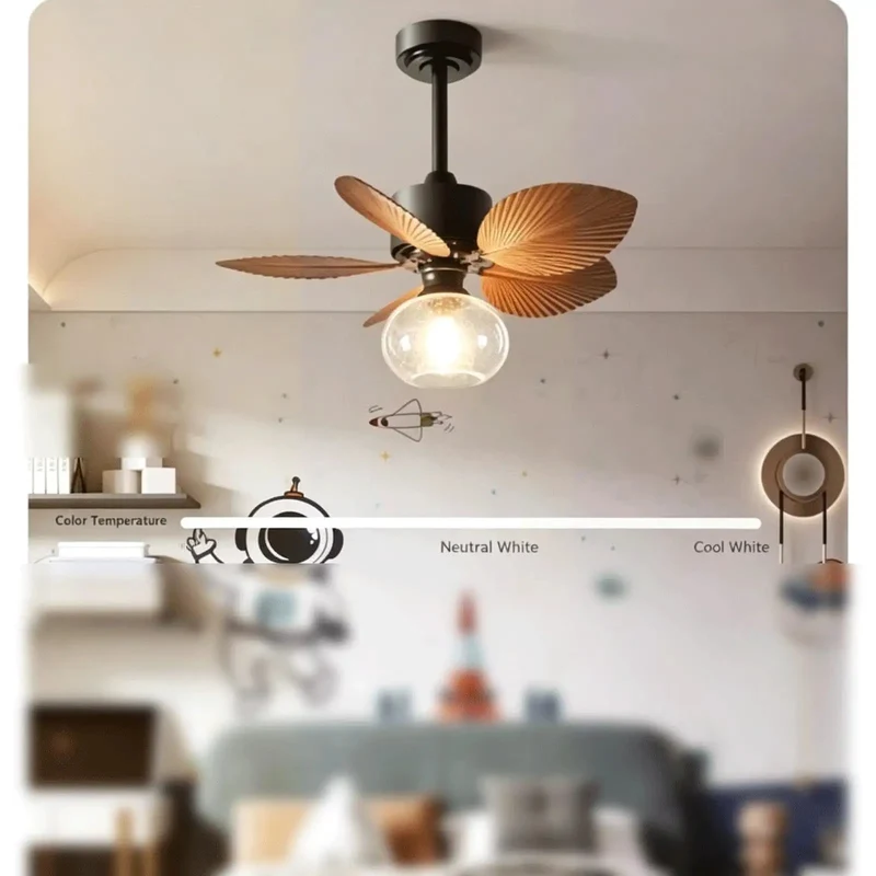 32 Inch Ceiling Fan With Light And Remote For Kids Bedroom Featuring Kickin Airflow Adjustable Speed Settings Three Color Temperature Led Lamps And Hella Quiet Motor Fresh Room Vibes All Day