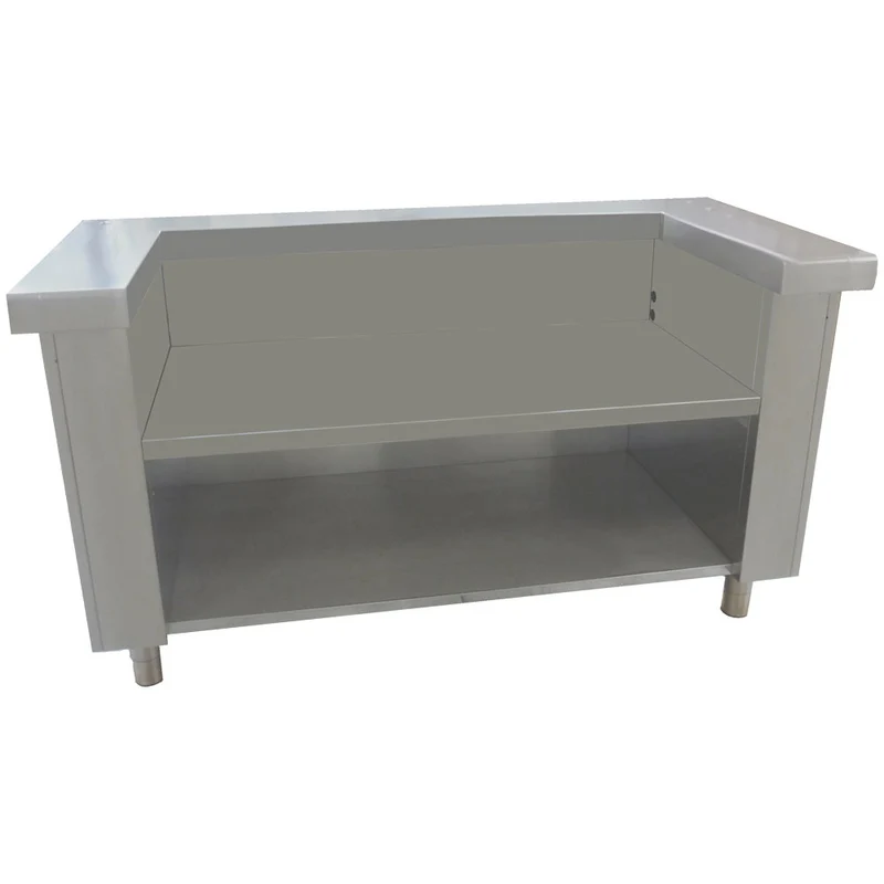 Gastronomie Edelstahl-Unterbau 1500 mm , verstellbarer Zwischenboden, S80/NZ15