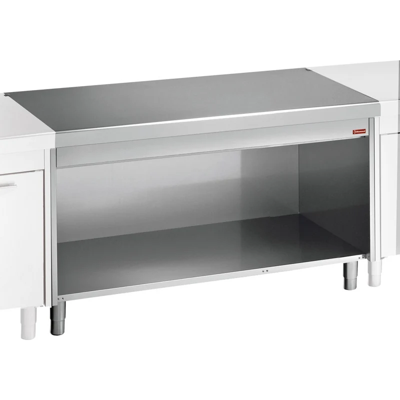 Neutralelement mit offenem Unterbau , BxT: 750x800 mm , Edelstahl, S80/NT08