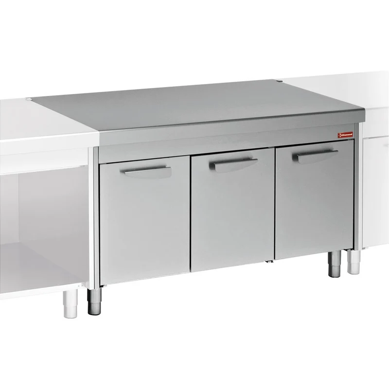 Arbeitsschrank Edelstahl mit Flügeltüren , 75 cm breit , 800er Serie, S80/NA08