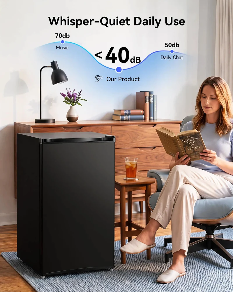 Compact 3.0 Cubic Foot Upright Mini Freezer In Black Delivers Sweet Cold Storage For Apartments And Dorm Rooms Without Making A Peep Keeps Meat And Ice Cream Totally Crisp All Season Long While Sliding Under Counters Smooth As Silk