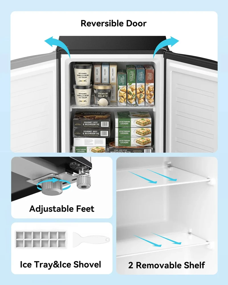 Compact 3.0 Cubic Foot Upright Mini Freezer In Black Delivers Sweet Cold Storage For Apartments And Dorm Rooms Without Making A Peep Keeps Meat And Ice Cream Totally Crisp All Season Long While Sliding Under Counters Smooth As Silk