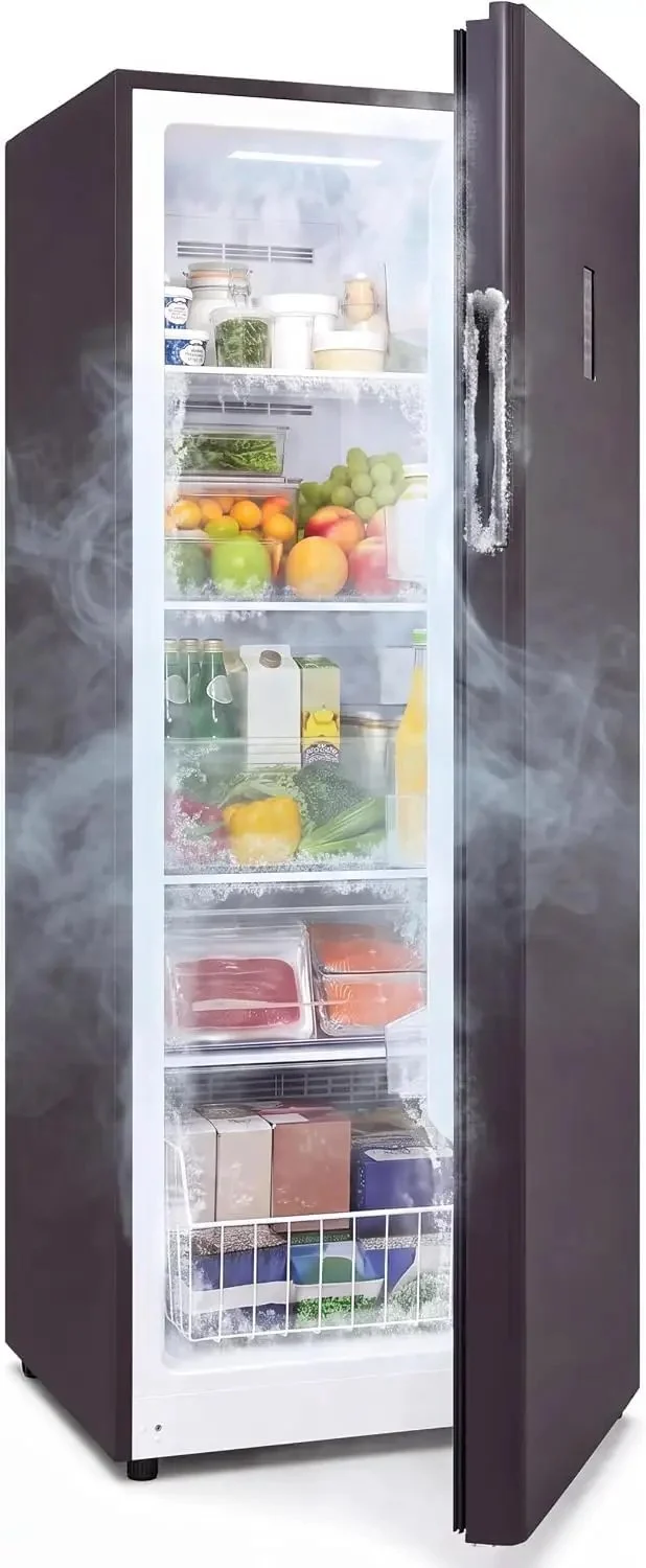 Full Size Upright Freezer 20 Cu Ft Standup Build Delivering Frost Free Efficiency Digital Touch Panel Led Internal Glow Seven Durable Glass Compartments Keeping Your Stash Hella Well Stored
