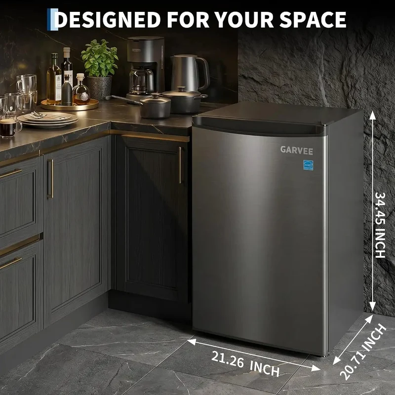 Built Tough 3.1 Cu Ft Upright Freezer Freestanding Deep Chill Unit With Reliable Dial Thermostat Flexible Removable Shelves Clean Stainless Steel Design And Simple Side Swing Reversible Doors Totally Garage Ready For Ice Cream
