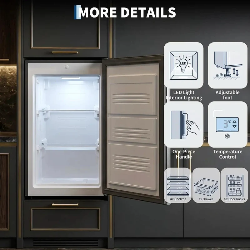 Built Tough 3.1 Cu Ft Upright Freezer Freestanding Deep Chill Unit With Reliable Dial Thermostat Flexible Removable Shelves Clean Stainless Steel Design And Simple Side Swing Reversible Doors Totally Garage Ready For Ice Cream
