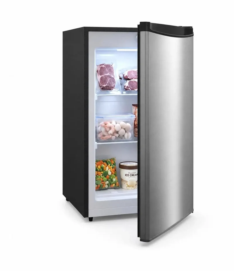 Freestanding Upright Freezer Keeps Your Frozen Goods Chilled With 3.1 Cubic Foot Capacity Adjustable Removable Shelves Mechanical Thermostat Perfect Stash Spot For Garage Kitchen Apartment Bulk Storage