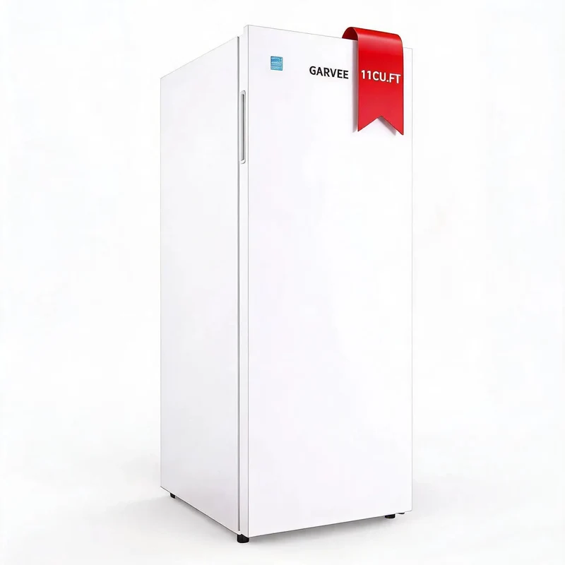 Space Saving 11 Cu Ft Convertible Upright Freezer Plays Nice As A Garage Ready Refrigerator With Freezer Slim Vertical Build Slides Straight Into Any Tight Kitchen Laundry Closet Or Pantry Honest Cooling Power Keeps Bulk Groceries Frozen Solid No Drama