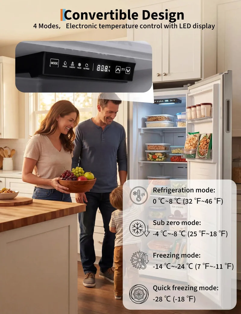 Space Saving 11 Cu Ft Convertible Upright Freezer Plays Nice As A Garage Ready Refrigerator With Freezer Slim Vertical Build Slides Straight Into Any Tight Kitchen Laundry Closet Or Pantry Honest Cooling Power Keeps Bulk Groceries Frozen Solid No Drama
