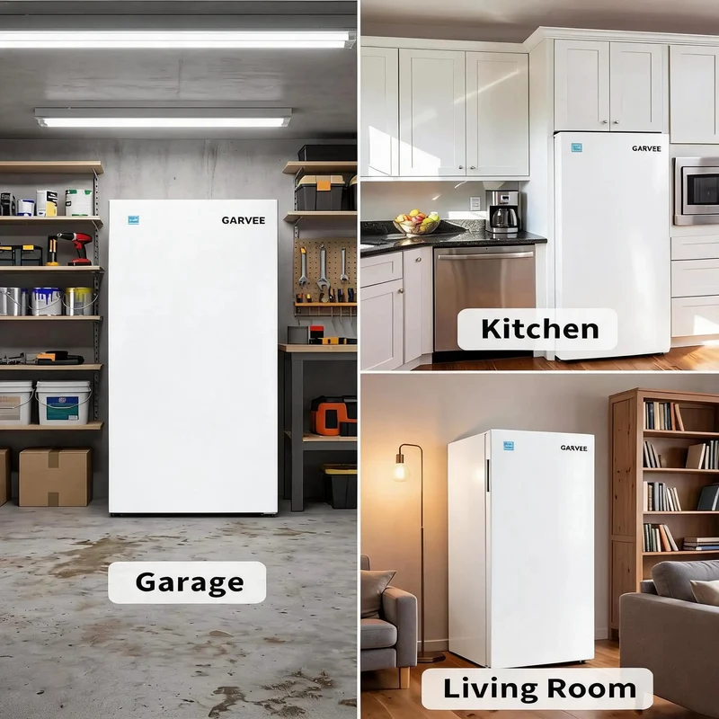 Space Saving 11 Cu Ft Convertible Upright Freezer Plays Nice As A Garage Ready Refrigerator With Freezer Slim Vertical Build Slides Straight Into Any Tight Kitchen Laundry Closet Or Pantry Honest Cooling Power Keeps Bulk Groceries Frozen Solid No Drama