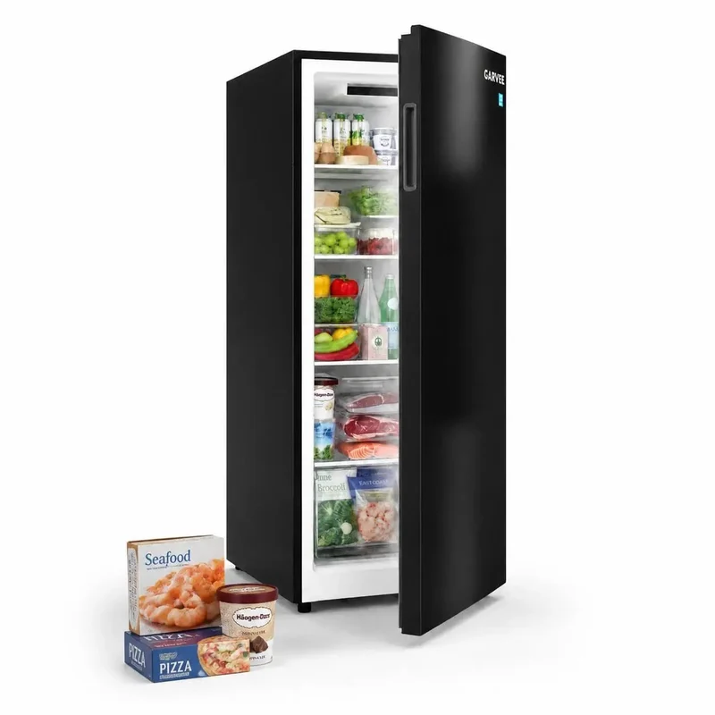 No Sweat 11 Cu Ft Frost Free Upright Freezer With Convertible Fridge Mode And Adjustable Shelves Smooth Sailing Mechanical Temp Control Freestanding Deep Storage For Garage Or Kitchen Clean Black Finish Quick Setup