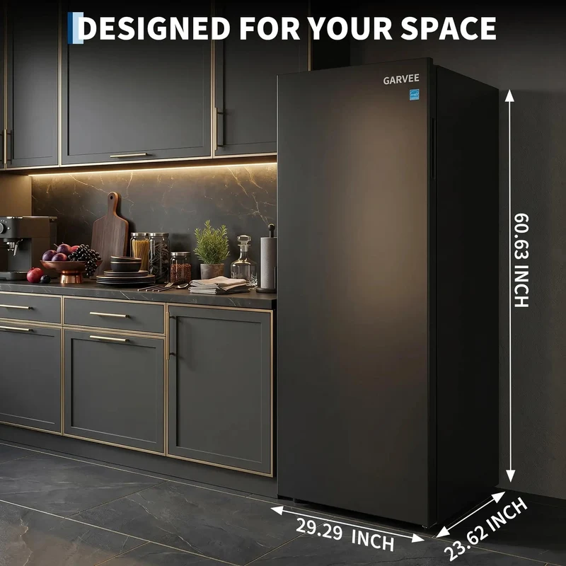No Sweat 11 Cu Ft Frost Free Upright Freezer With Convertible Fridge Mode And Adjustable Shelves Smooth Sailing Mechanical Temp Control Freestanding Deep Storage For Garage Or Kitchen Clean Black Finish Quick Setup