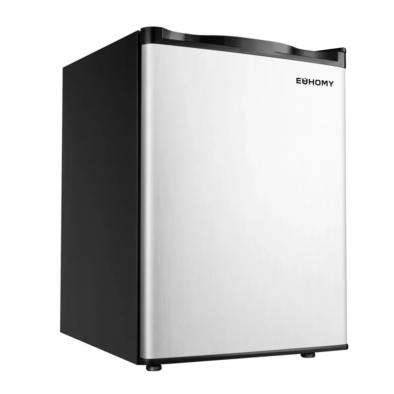 Top Shelf Compact Mini Freezer With Single Door Design, 2.1 Cu Ft Upright Freezer Featuring 3D Surround Cooling And Odor Blocking Layers To Keep Your Frozen Stash Fresh And Chilled In A Sleek Silver Shade
