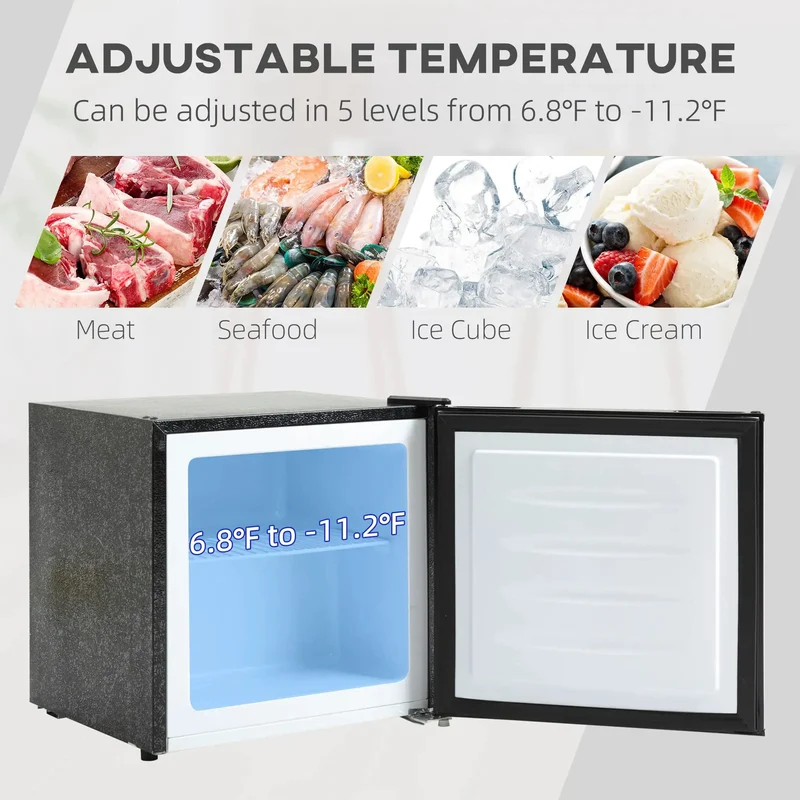Slick 1.1 Cu Ft Compact Mini Upright Freezer With Removable Shelves And A Reversible Door For Total Layout Flex Plus Energy Efficient Cooling And Five Step Thermostat Adjustments To Keep Stashed Foods Bang Frozen