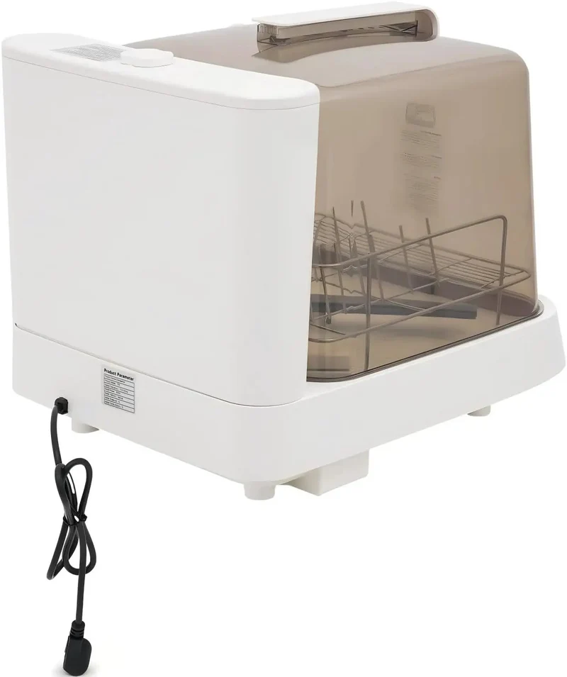 Portable Countertop Dishwasher With Built In Tank And 360 Rotating Spray Three Quick Wash Cycles Handles Four To Five Place Settings Rock Solid Polypropylene Shell Zero Hassle Setup For Dorms Apartments And Rvs